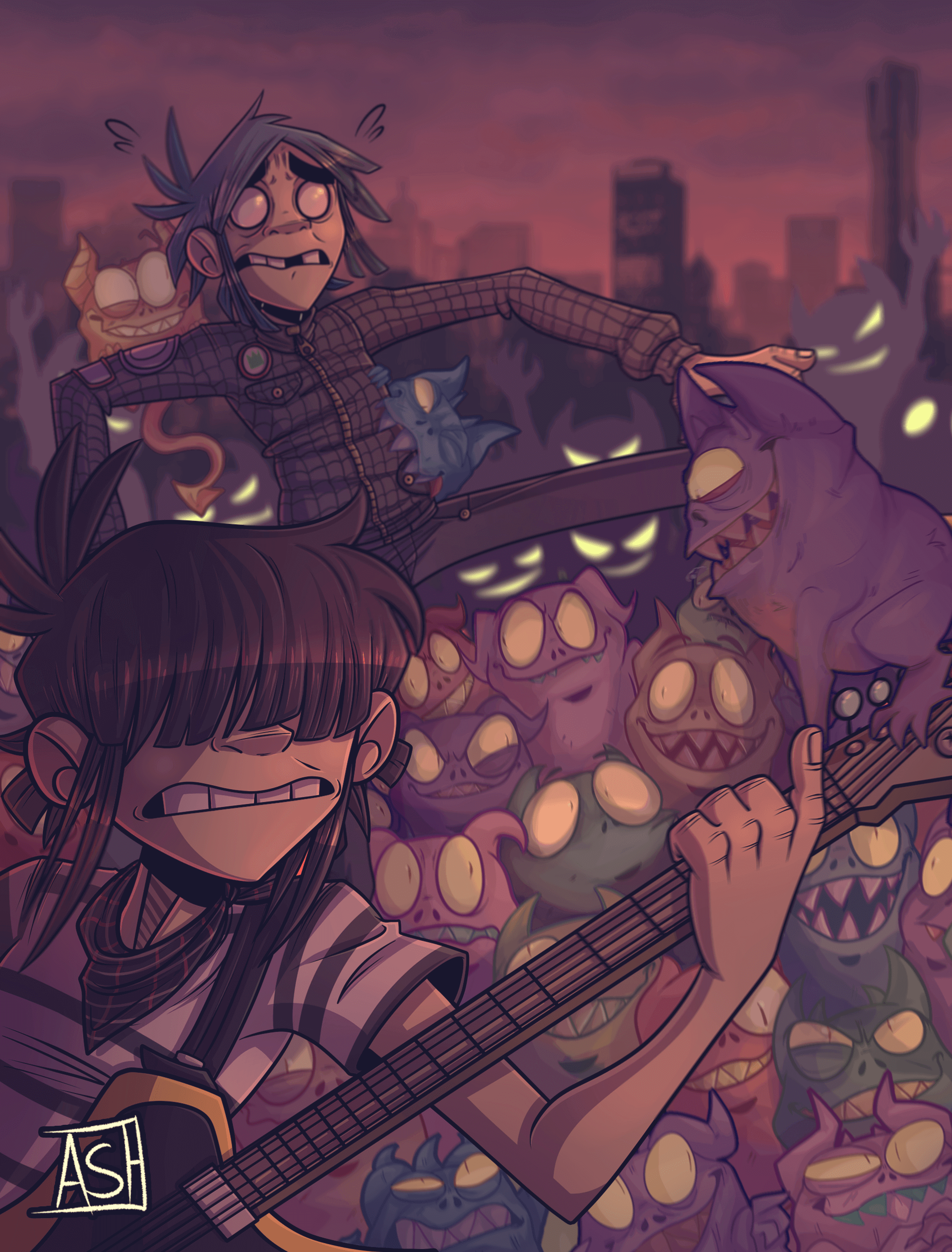 gorillaz фанарт