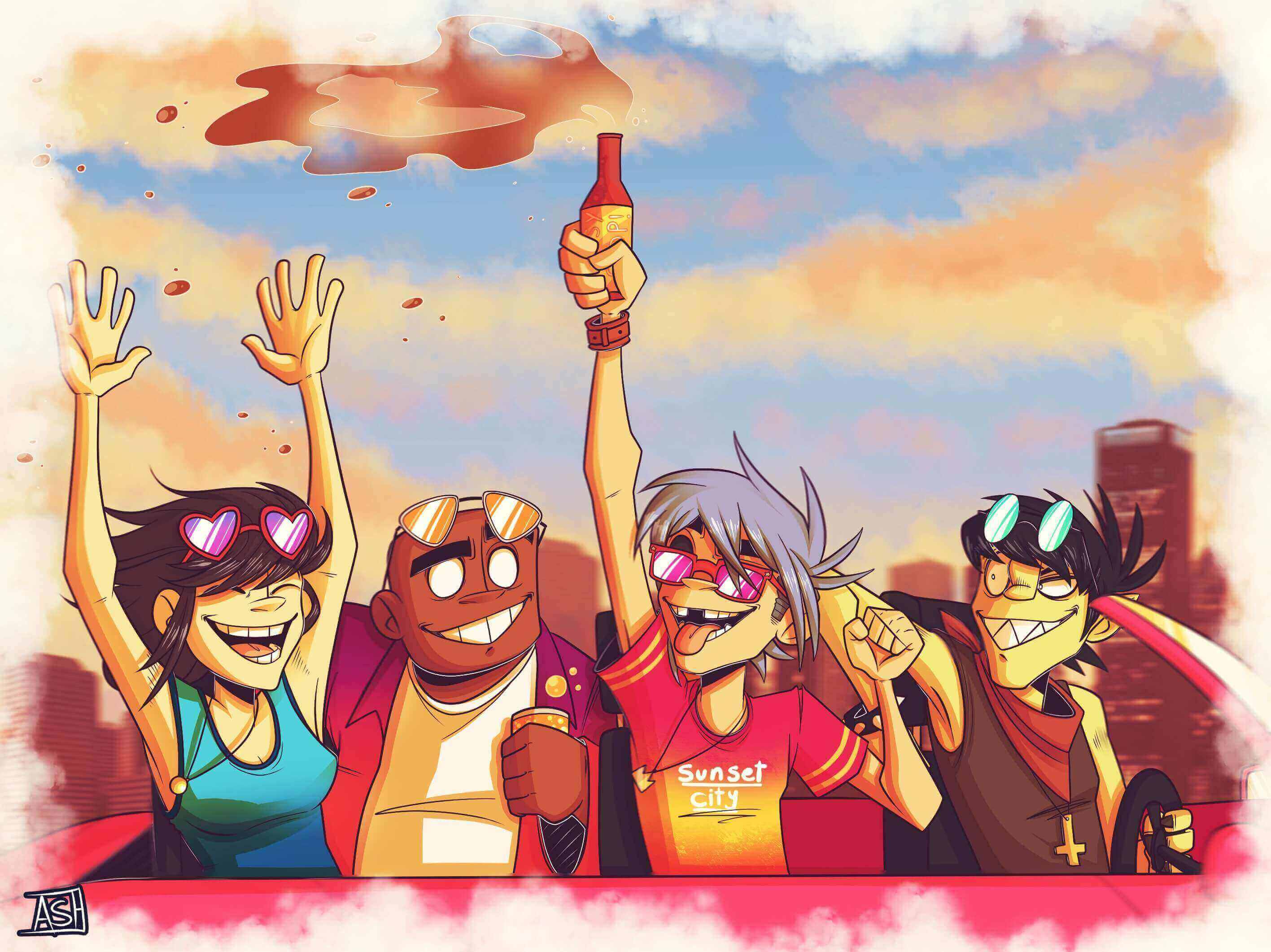 gorillaz фанарт