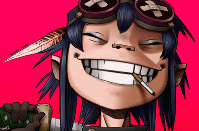 gorillaz нудл рисунки