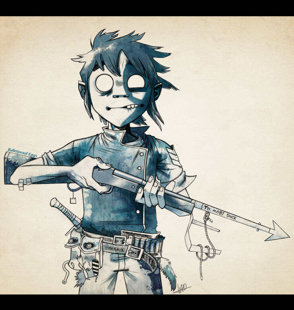 gorillaz 2d фанарт