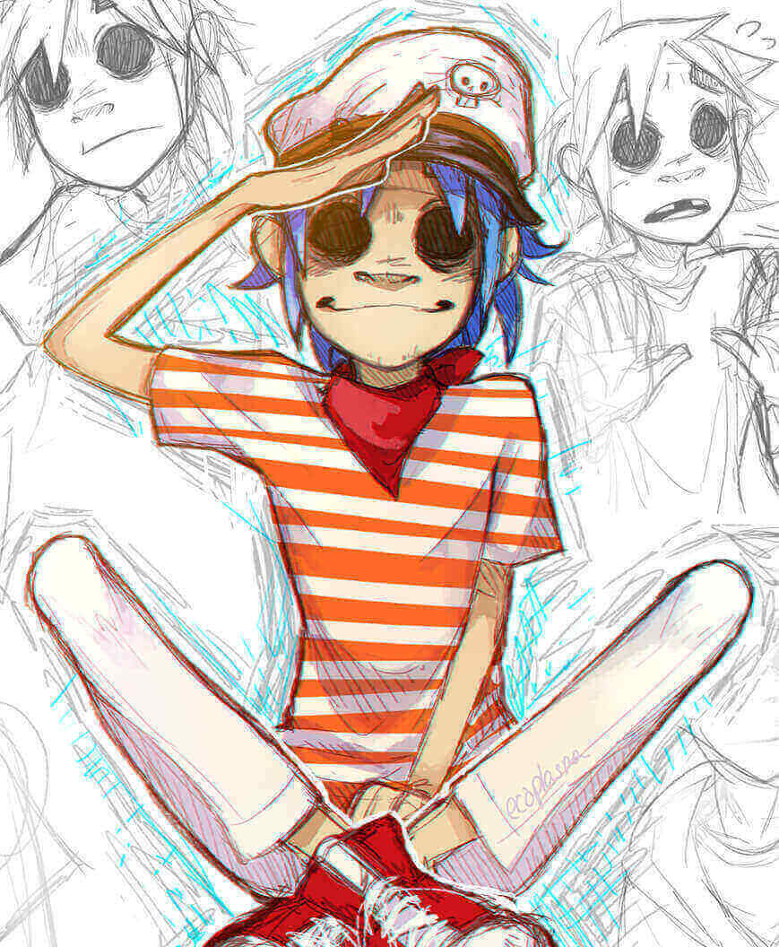 gorillaz фанарт