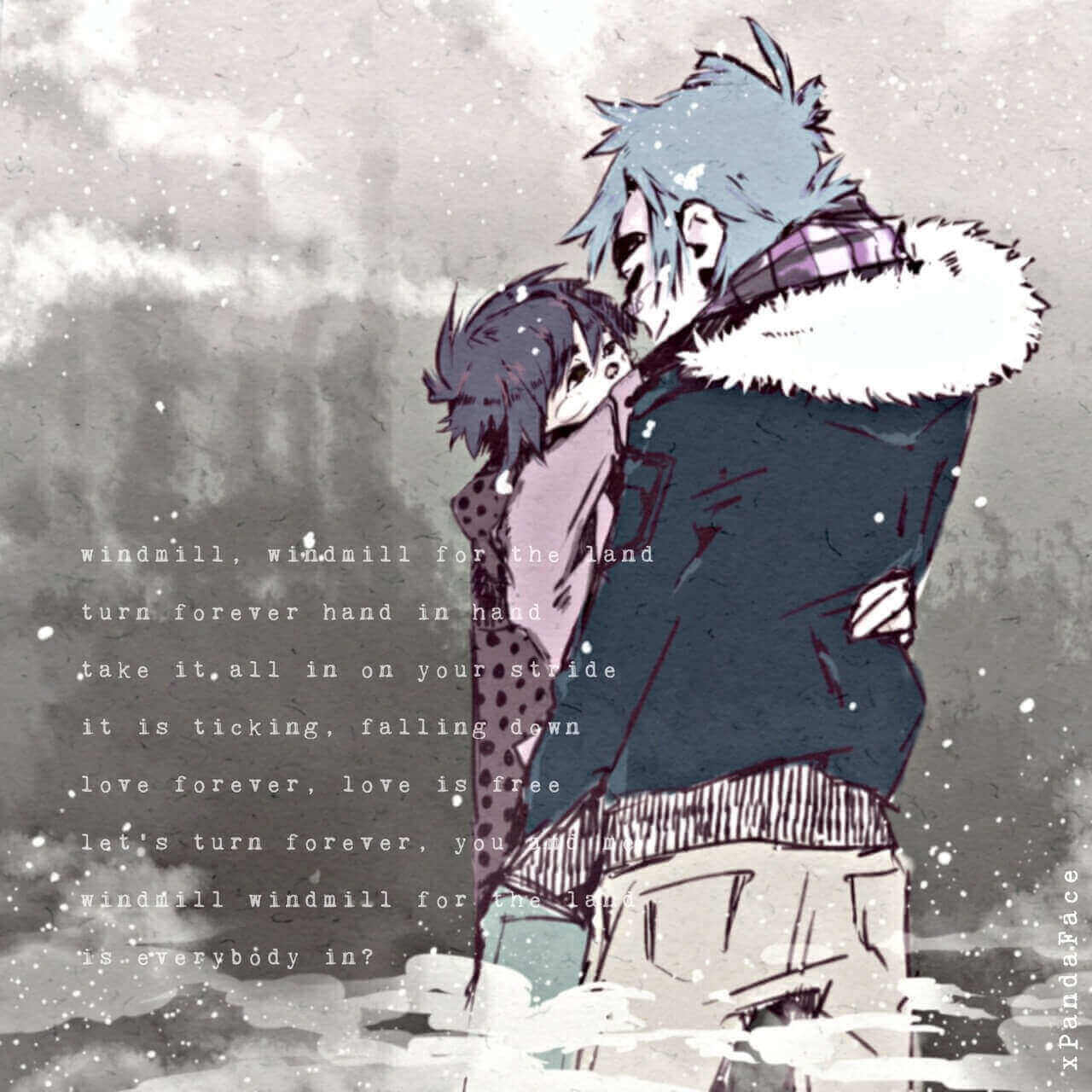 gorillaz нудл x 2d